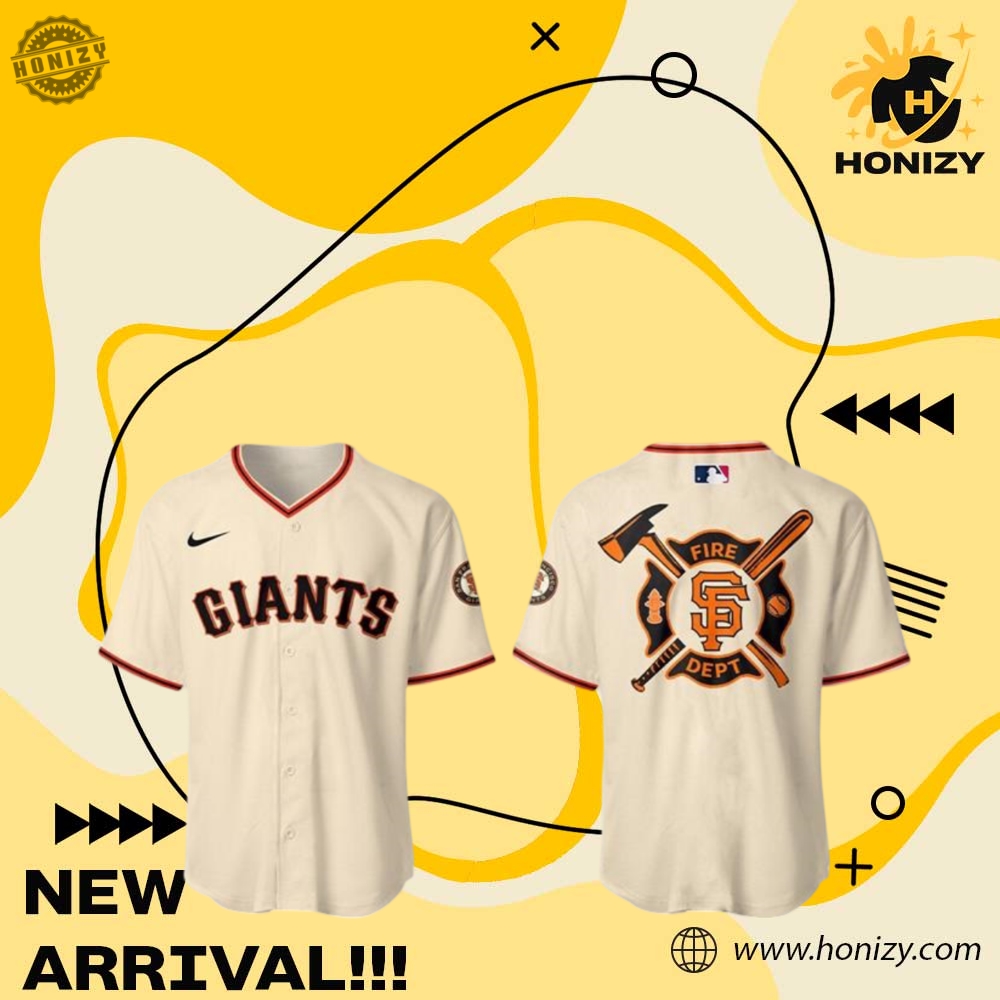 NFL Team Unisex 3D Jersey 16 Mlb San Francisco Giants Firefighter Appreciation Unisex 3D Jersey