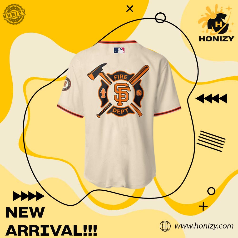 Mlb San Francisco Giants Firefighter Appreciation Unisex 3D Jersey 5 MLB San Francisco Giants Firefighter Appreciation Unisex 3D Jersey