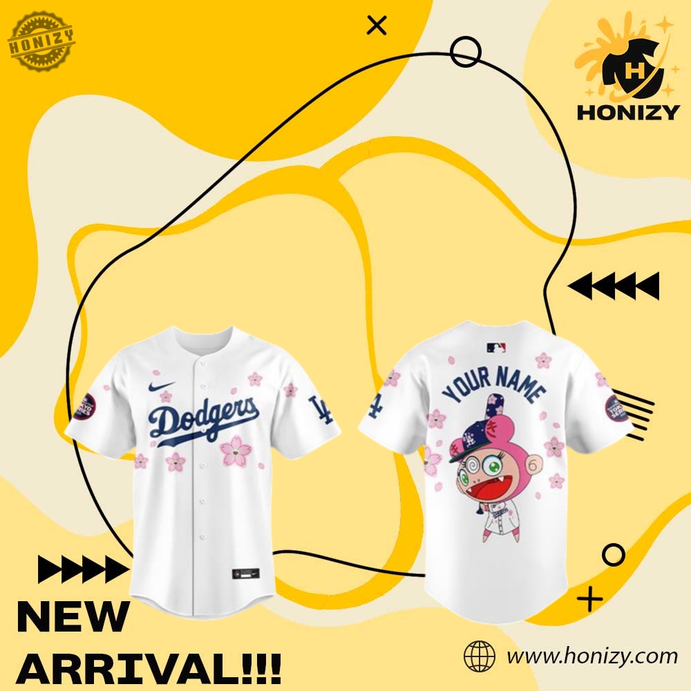 NFL Team Unisex 3D Jersey 17 Mlb La Dodgers World Tour Tokyo Series Takashi Murakami Unisex 3D Jersey