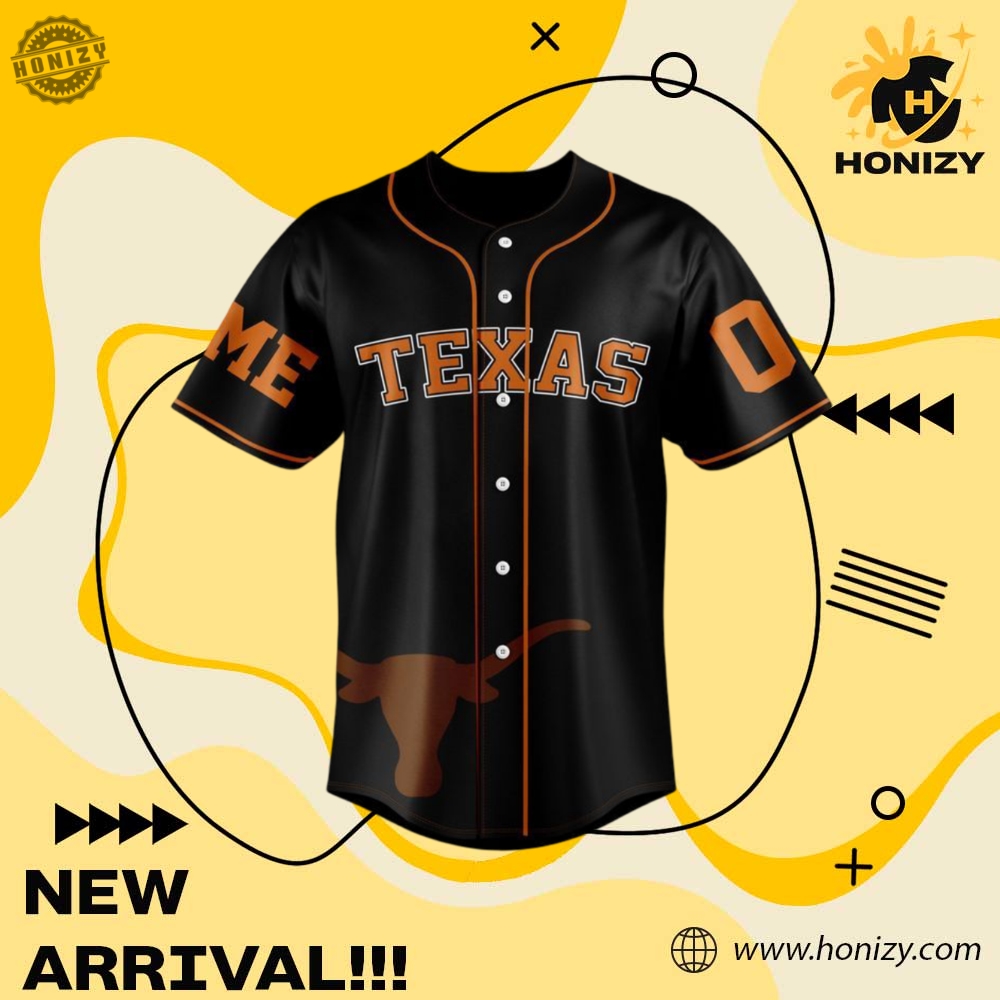 Texas Longhorns Hook Em Personalized Custom Name Unisex 3D Jersey 4 Texas Longhorns Hook Em Personalized Custom Name Unisex 3D Jersey