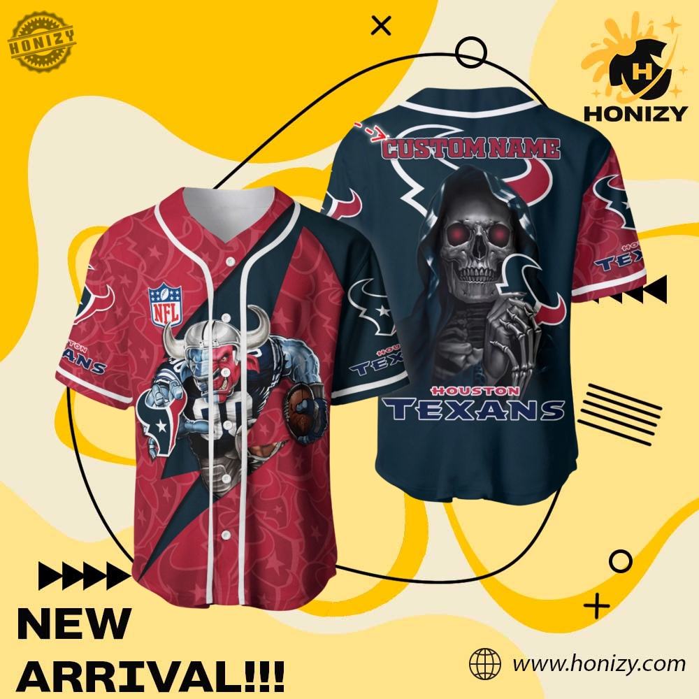 NFL Personalized Baseball Jersey mascot 13 Nfl Houston Texans Personalized Baseball Jersey Mascot