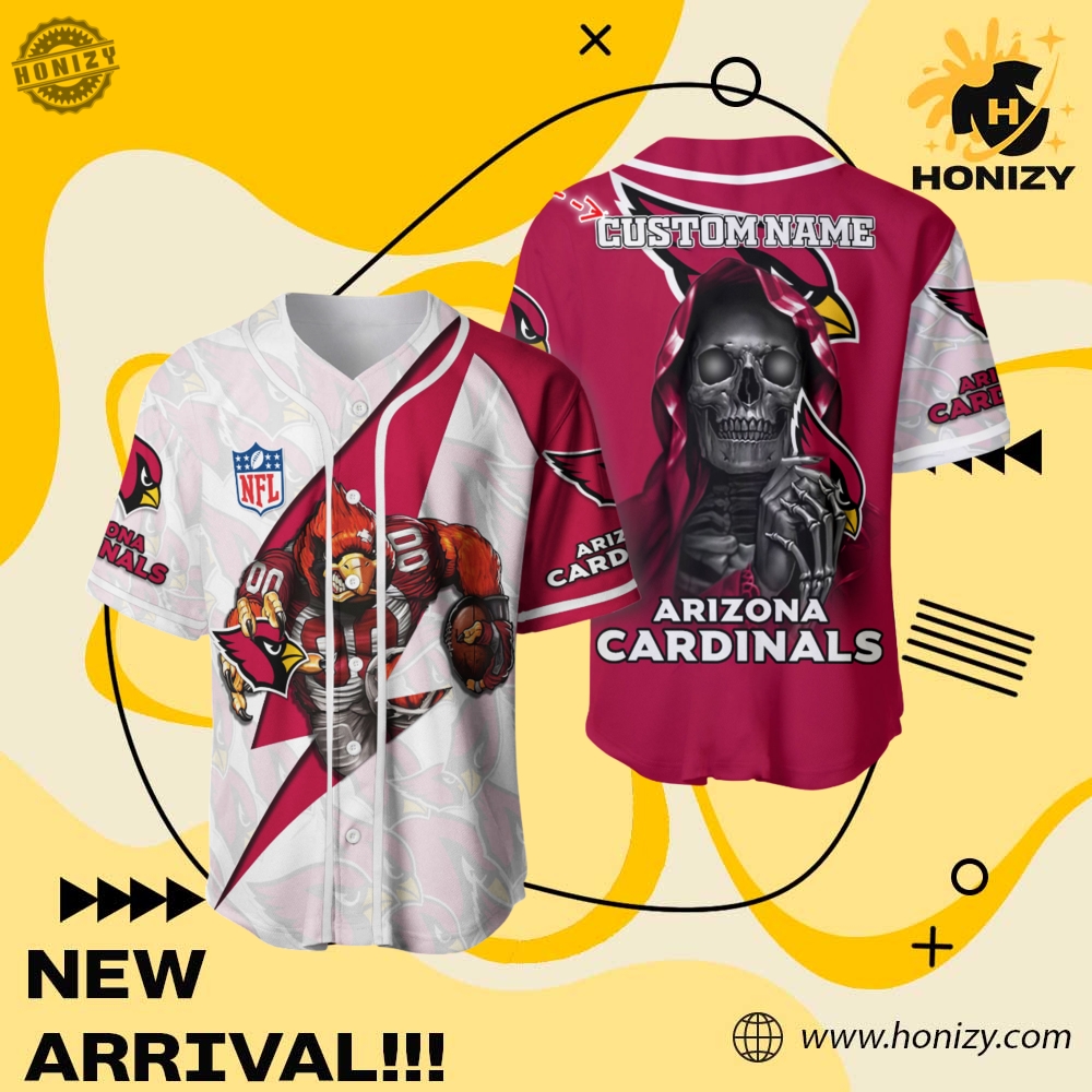 NFL Personalized Baseball Jersey mascot 21 Nfl Arizona Cardinals Personalized Baseball Jersey Mascot