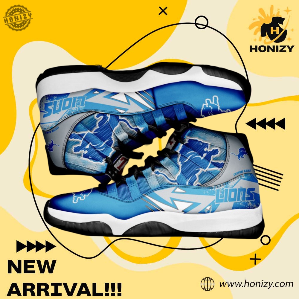 Detroit Lions Nfl Football Team Air Jordan 11 Unisex Trendy Shoes Sneaker 3 Detroit Lions NFL Football Team Air Jordan 11 unisex trendy Shoes Sneaker
