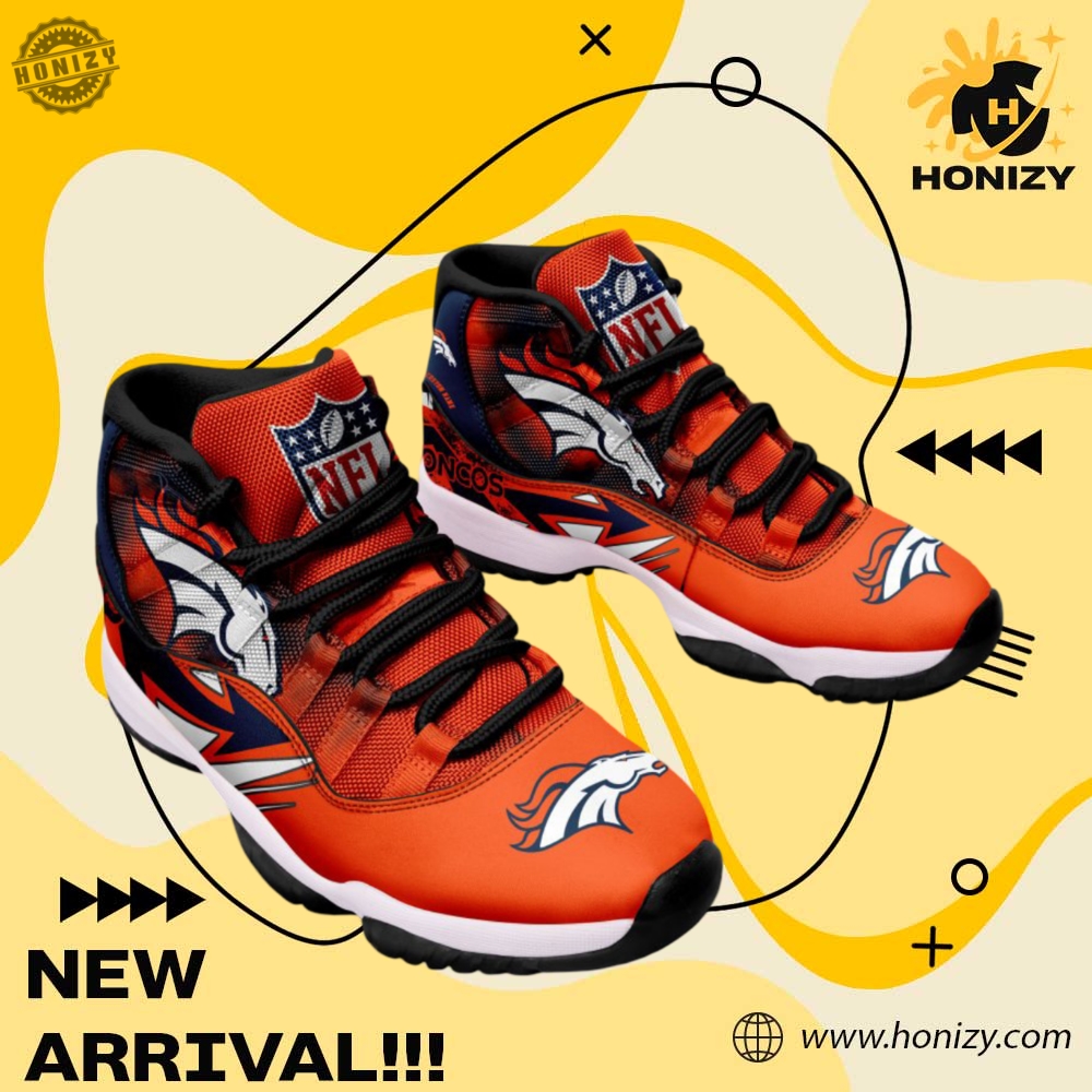 Denver Broncos Nfl Football Team Air Jordan 11 Unisex Trendy Shoes Sneaker