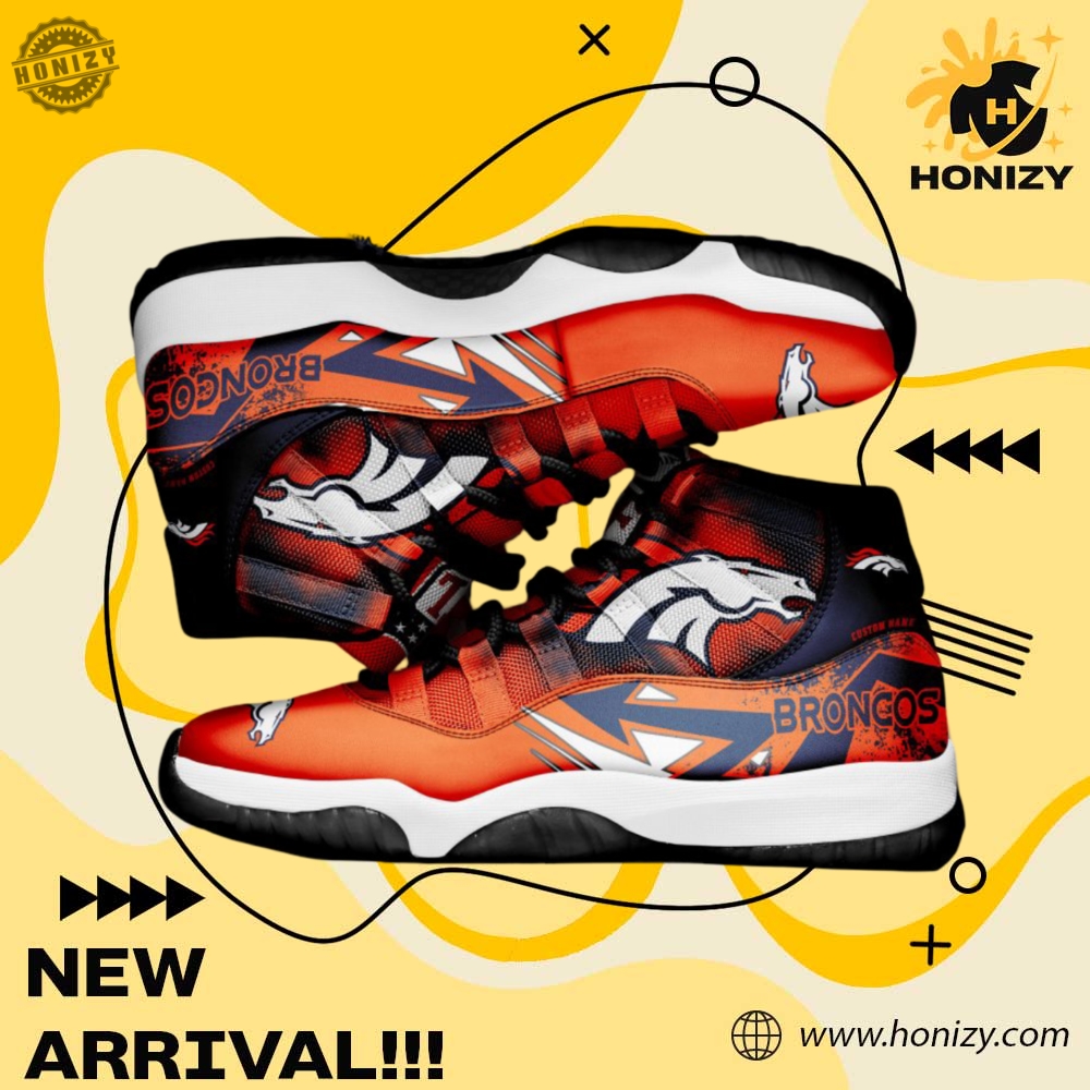 Denver Broncos Nfl Football Team Air Jordan 11 Unisex Trendy Shoes Sneaker 3 Denver Broncos NFL Football Team Air Jordan 11 unisex trendy Shoes Sneaker