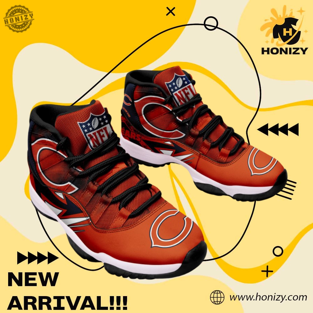 Chicago Bears Nfl Football Team Air Jordan 11 Unisex Trendy Shoes Sneaker