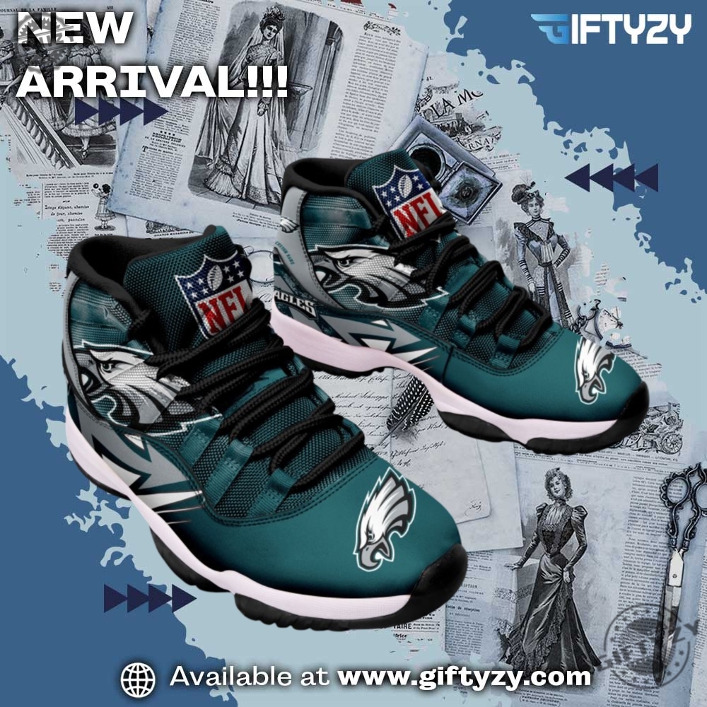 Philadelphia Eagles Nfl Football Team Air Jordan 11 Unisex Trendy Shoes Sneaker