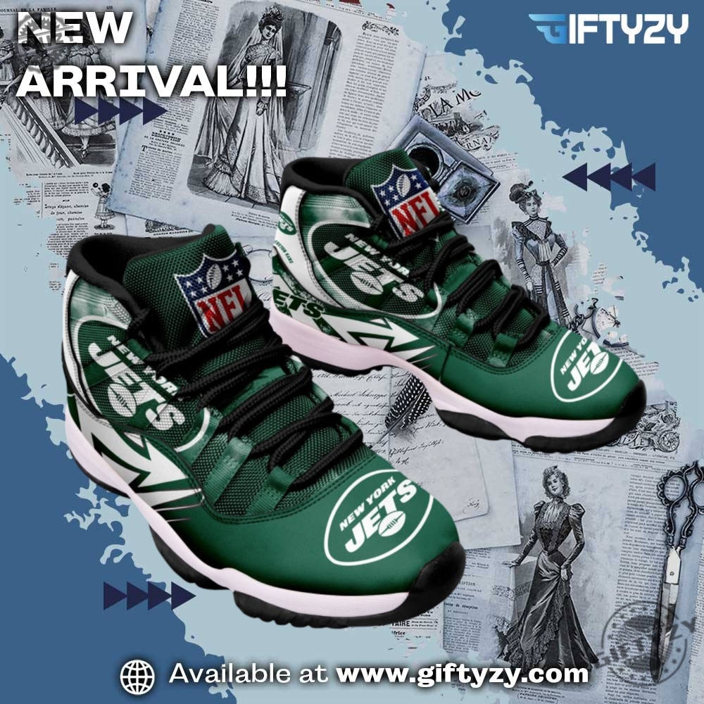 New York Jets Nfl Football Team Air Jordan 11 Unisex Trendy Shoes Sneaker