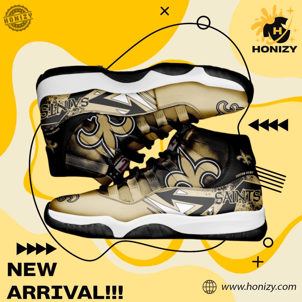 New Orleans Saints Nfl Football Team Air Jordan 11 Unisex Trendy Shoes Sneaker 3 New Orleans Saints NFL Football Team Air Jordan 11 unisex trendy Shoes Sneaker