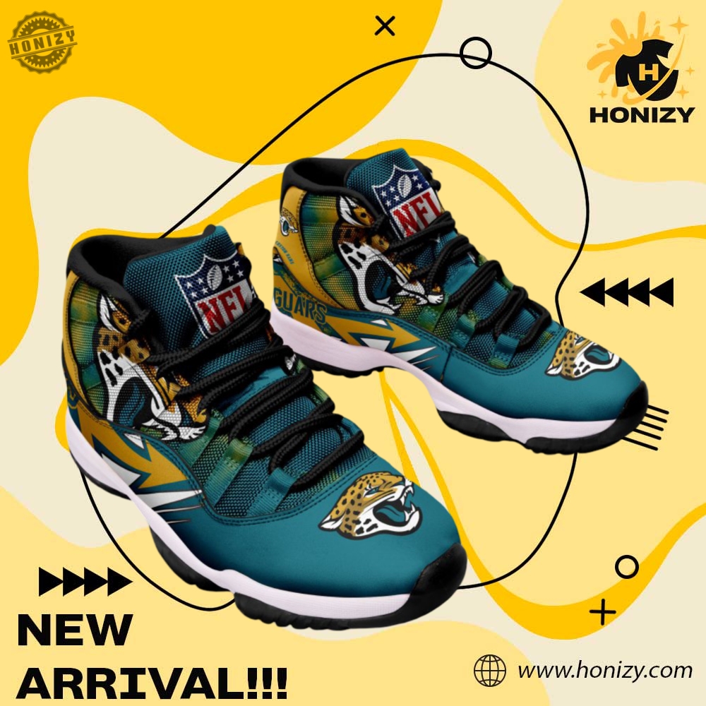 Jacksonville Jaguars Nfl Football Team Air Jordan 11 Unisex Trendy Shoes Sneaker