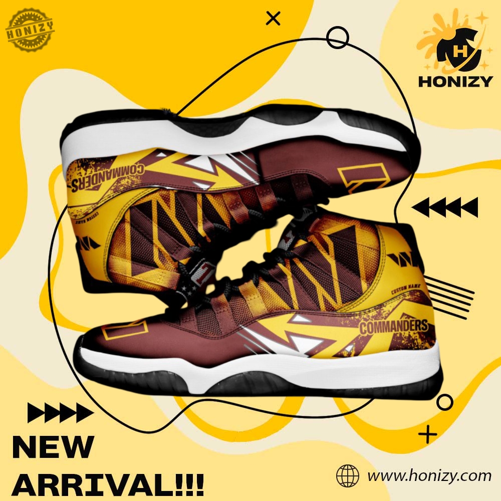 Washington Commanders Nfl Football Team Air Jordan 11 Unisex Trendy Shoes Sneaker 3 Washington Commanders NFL Football Team Air Jordan 11 unisex trendy Shoes Sneaker