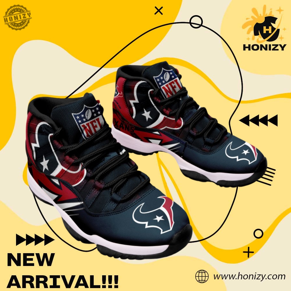 Houston Texans Nfl Football Team Air Jordan 11 Unisex Trendy Shoes Sneaker