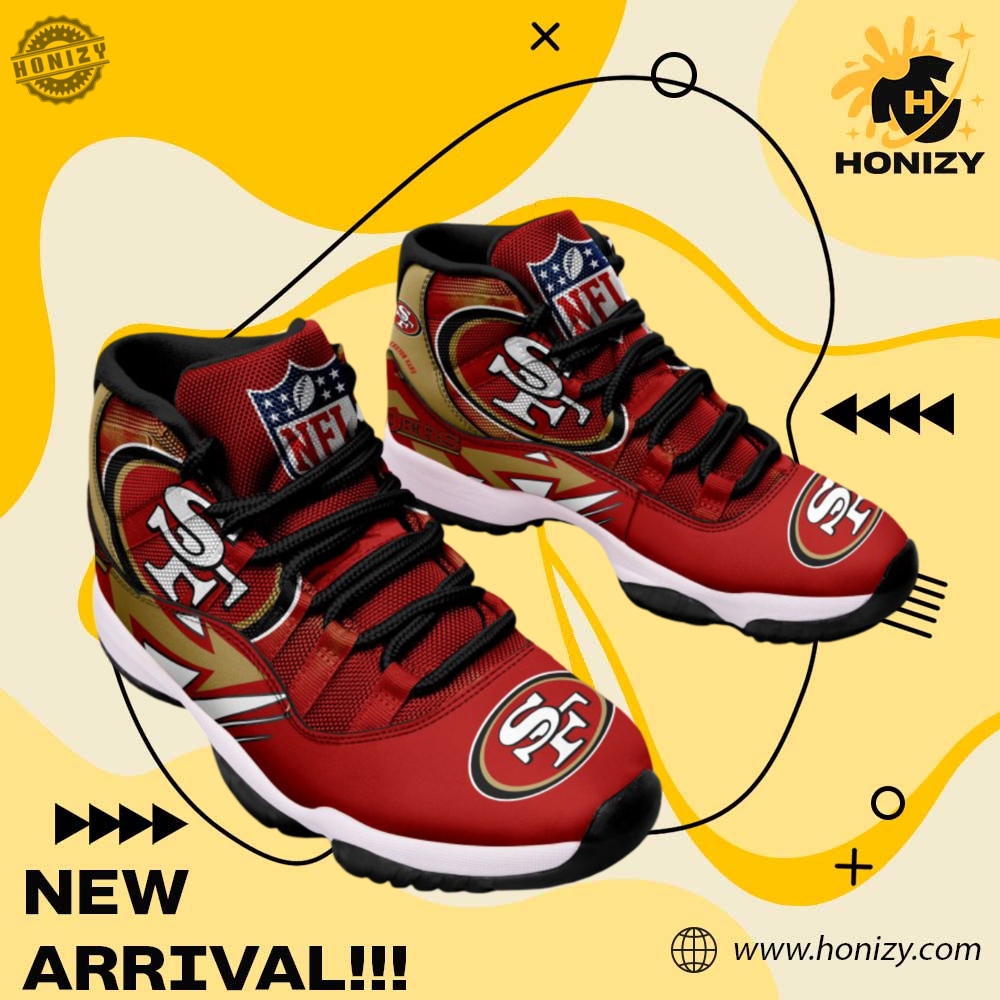 San Francisco 49Ers Nfl Football Team Air Jordan 11 Unisex Trendy Shoes Sneaker