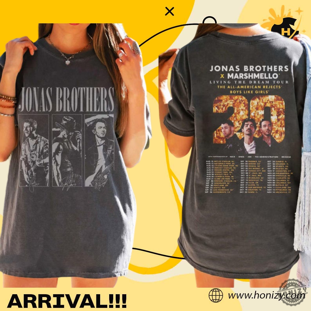 Living The Dream Tour 2025 Vintage Bros Jonas Unisex Trendy Shirt 3 Living The Dream Tour 2025 Vintage Bros Jonas unisex trendy Shirt