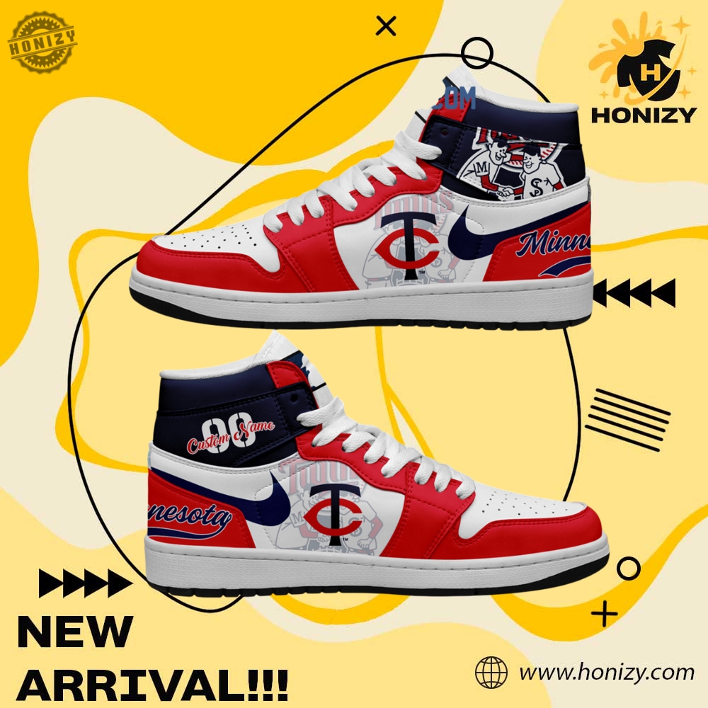 MLB Baseball Team Custom Shoes 9 Minnesota Twins Mlb Baseball Team Personalized Unisex Air Jordan 1 Shoes
