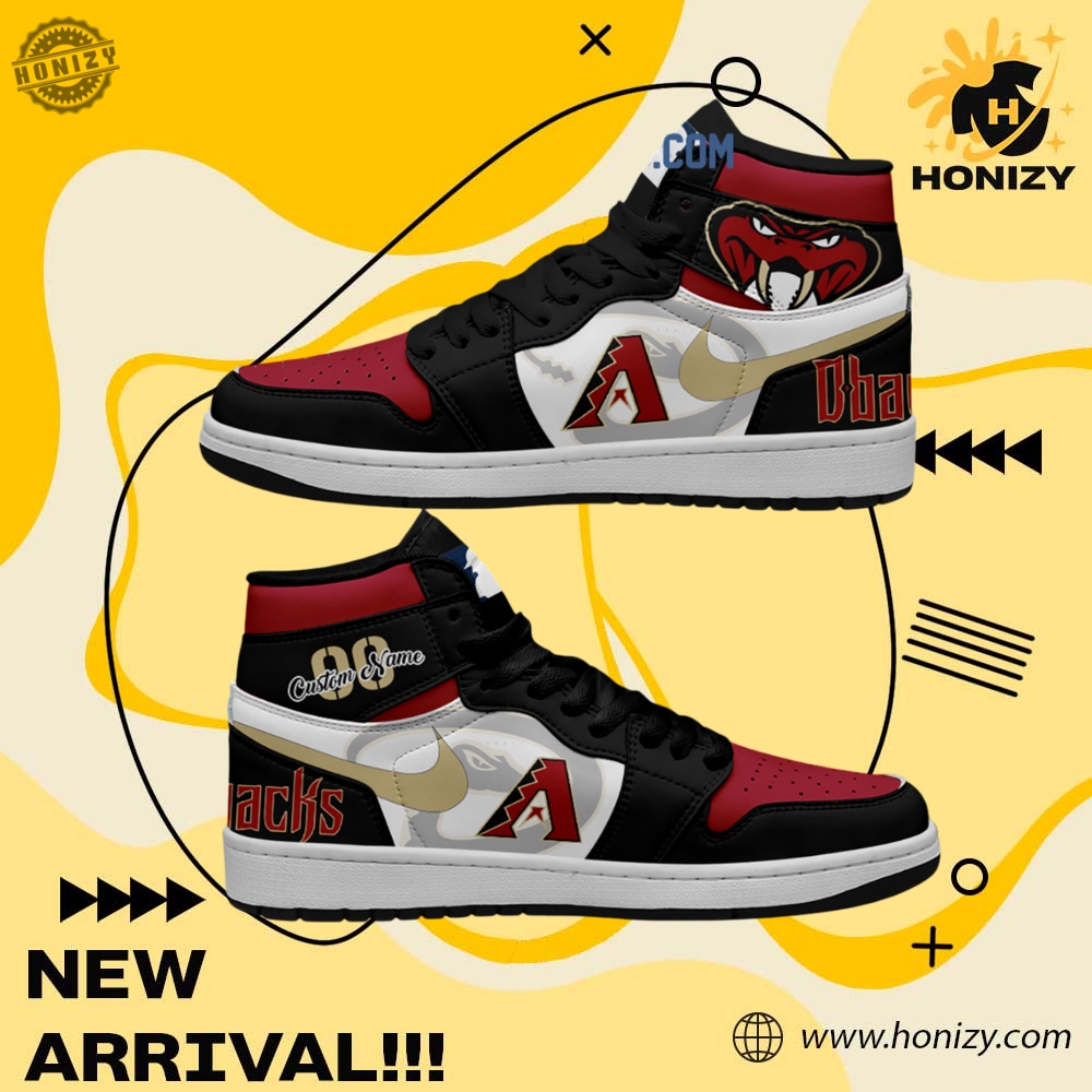 MLB Baseball Team Custom Shoes 13 Arizona Diamondbacks Mlb Baseball Team Personalized Unisex Air Jordan 1 Shoes