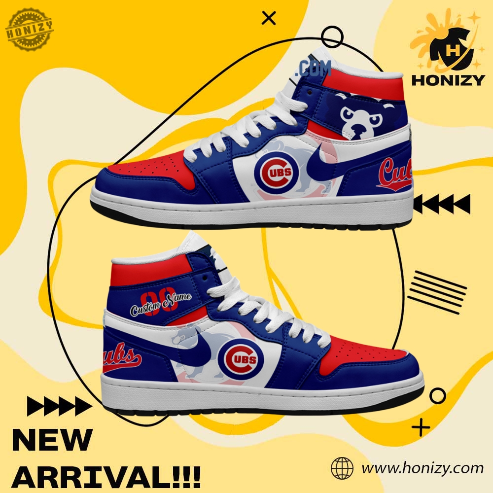 MLB Baseball Team Custom Shoes 17 Chicago Cubs Mlb Baseball Team Personalized Unisex Air Jordan 1 Shoes