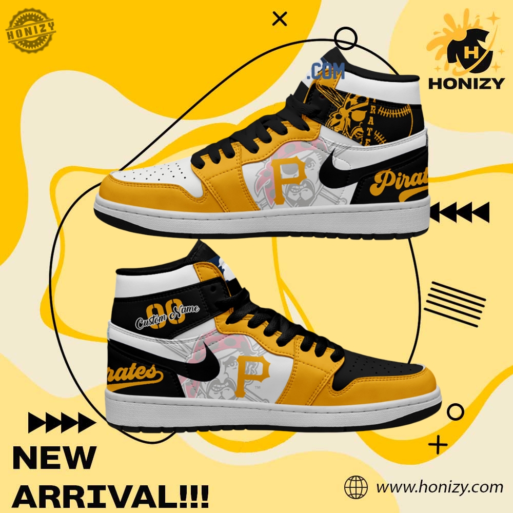 MLB Baseball Team Custom Shoes 23 Pittsburgh Pirates Mlb Baseball Team Personalized Unisex Air Jordan 1 Shoes