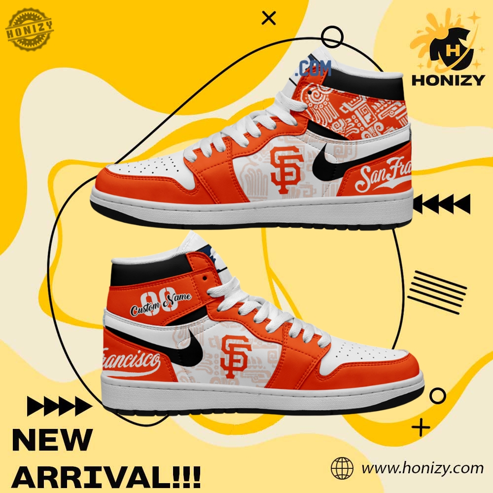 MLB Baseball Team Custom Shoes 25 San Francisco Giants Mlb Baseball Team Personalized Unisex Air Jordan 1 Shoes