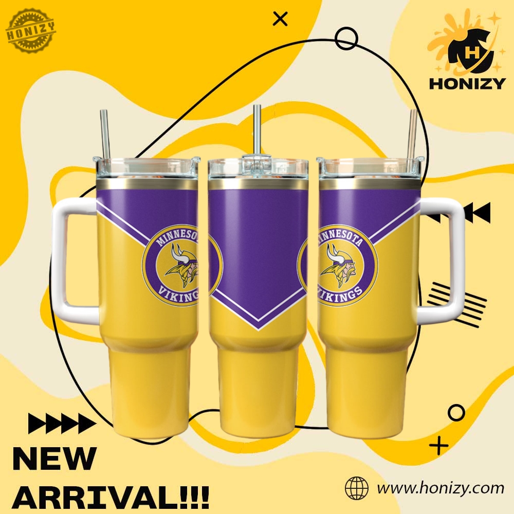 Nfl Football Minnesota Vikings Stanley Cup Tumbler With Handle 3 NFL Football Minnesota Vikings Stanley Cup Tumbler With Handle