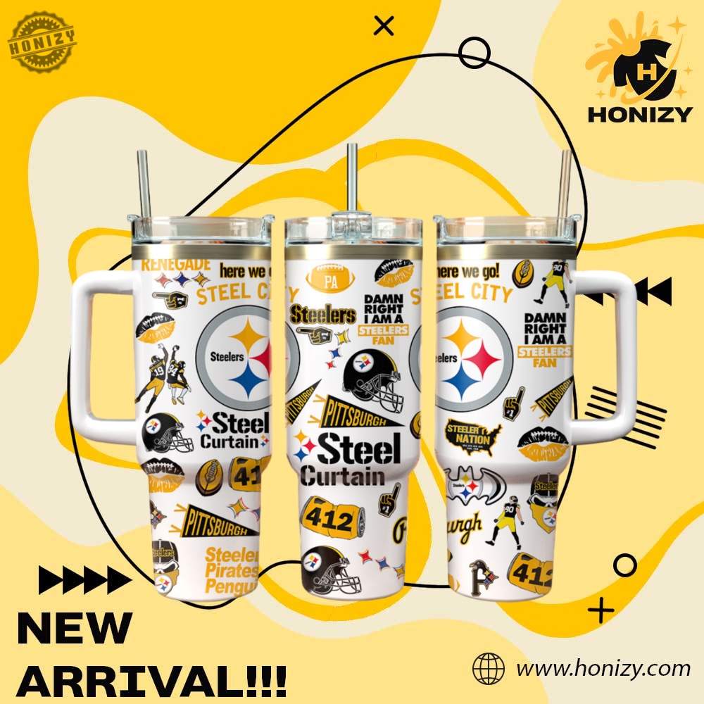 NFL Football Teams Stanley Cup Tumbler With Handle 4 Nfl Football Pittsburgh Steelers Stanley Cup Tumbler With Handle