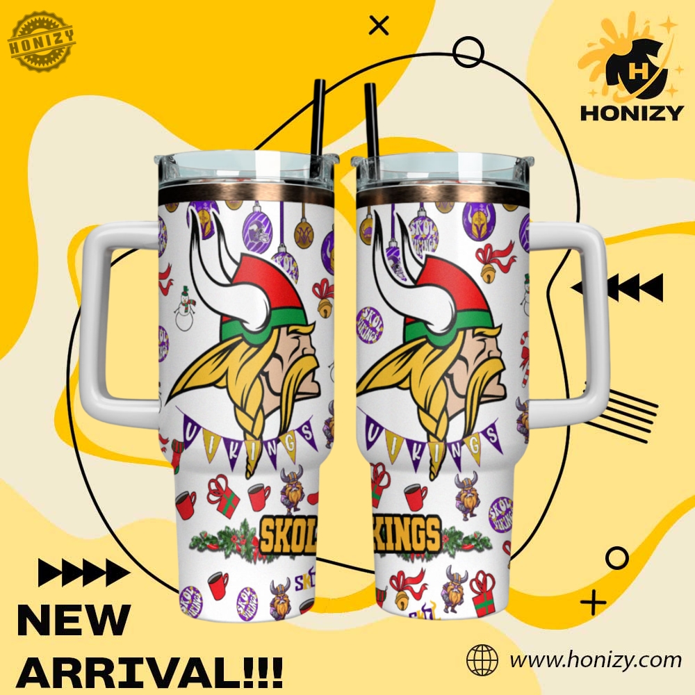 NFL Football Teams Stanley Cup Tumbler With Handle 6 Nfl Football Minnesota Vikings V2 Stanley Cup Tumbler With Handle