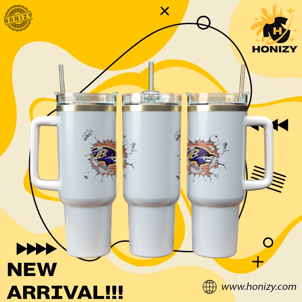 NFL Football Teams Stanley Cup Tumbler With Handle 7 Nfl Football Baltimore Ravens V2 Stanley Cup Tumbler With Handle