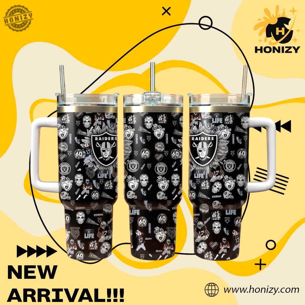 Nfl Football Las Vegas Raiders Stanley Cup Tumbler With Handle 3 NFL Football Las Vegas Raiders Stanley Cup Tumbler With Handle