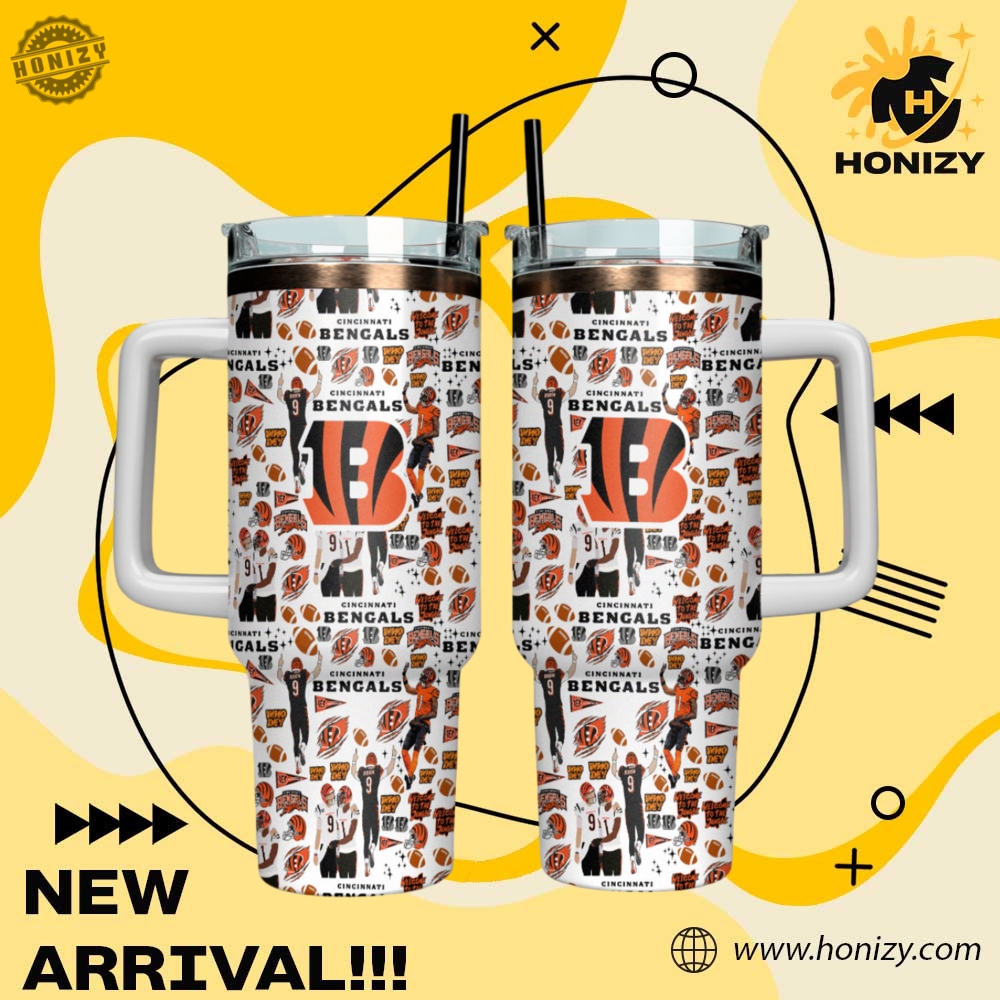 NFL Football Teams Stanley Cup Tumbler With Handle 19 Nfl Football Cincinnati Bengals V2 Stanley Cup Tumbler With Handle