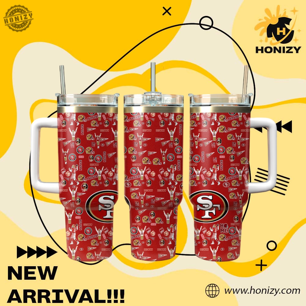 Nfl Football San Francisco 49Ers Stanley Cup Tumbler With Handle 3 NFL Football San Francisco 49ers Stanley Cup Tumbler With Handle
