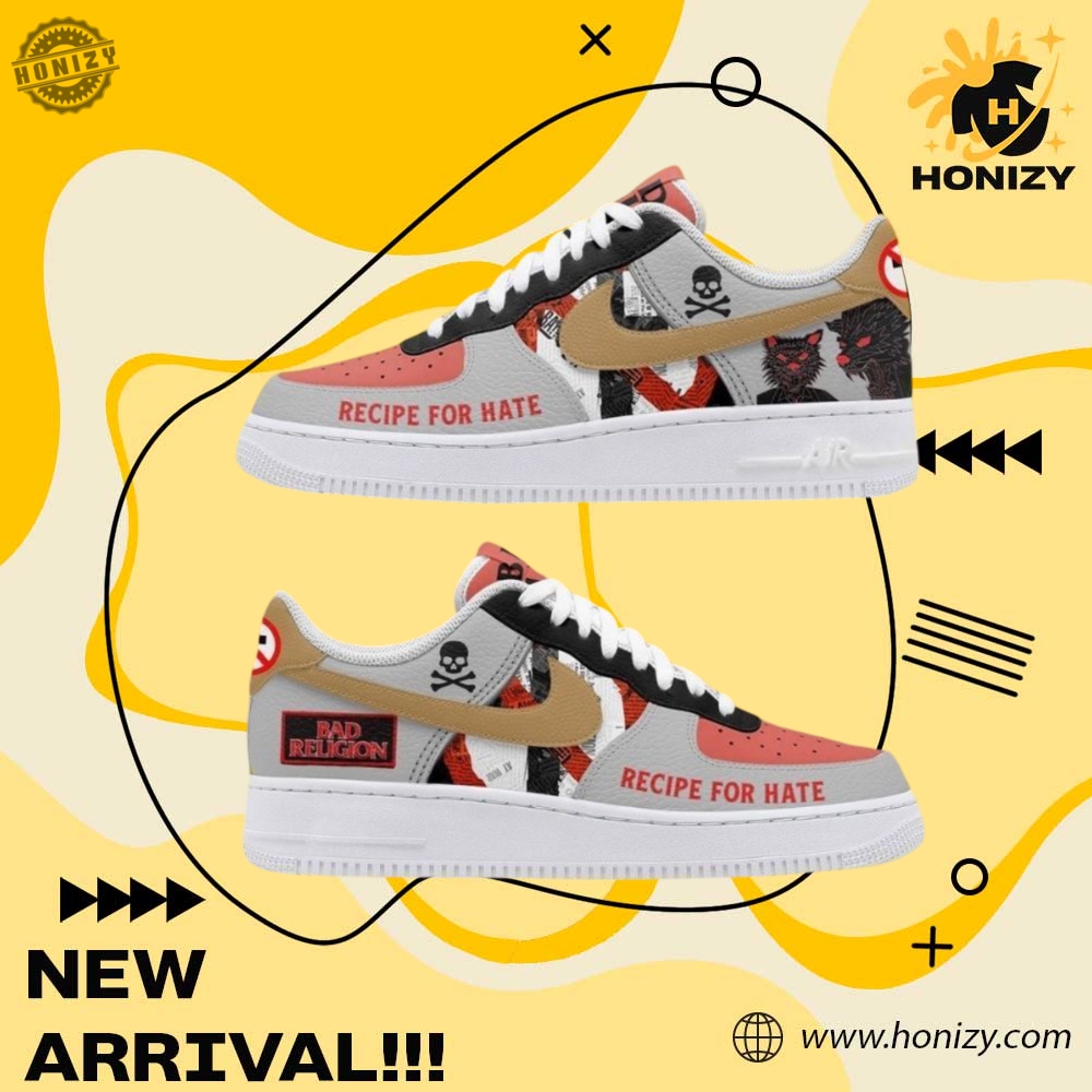 Custom Shoes For You 22 Bad Religion Punk Rock Band Recipe For Hate Album Unisex Nike Air Force 1 Shoes