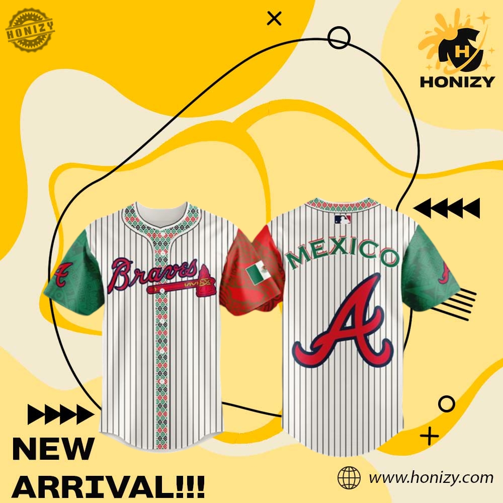 MLB Baseball 3D Jersey 11 Mlb Atlanta Braves Mexican Heritage Night Unisex Baseball Jersey