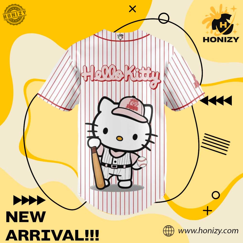 Leones De Yucatán Hello Kitty 3D Unisex Baseball Jersey 5 Leones de Yucatán Hello Kitty 3D unisex Baseball Jersey