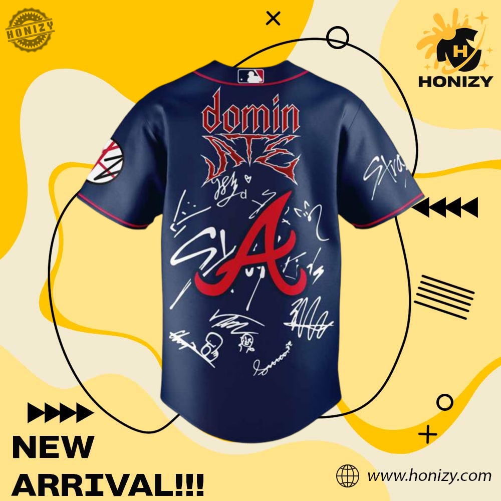 Mlb Atlanta Braves Stray Kids Dominate Tour 2025 Unisex Jersey 4 MLB Atlanta Braves Stray Kids Dominate Tour 2025 unisex Jersey
