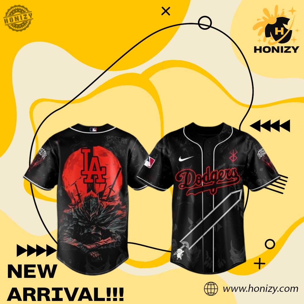 MLB Baseball 3D Jersey 15 Mlb Los Angeles Dodgers Berserk 3D Unisex Baseball Jersey