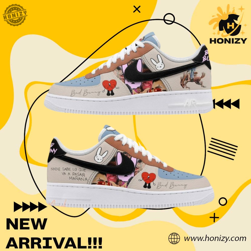 Graphic Trendy Custom Shoes 8 Bad Bunny Music Debí Tirar Más Fotos Unisex Air Force Shoes