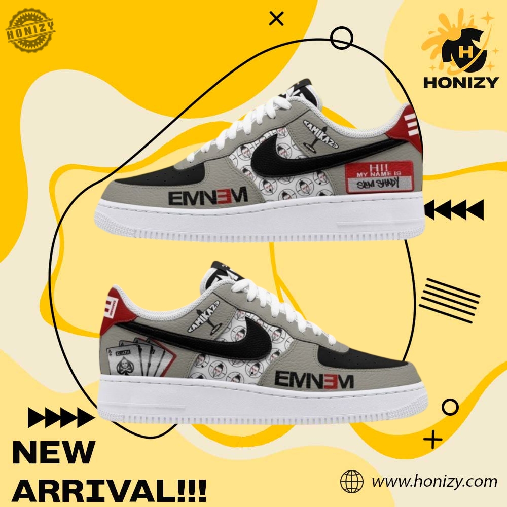 Graphic Trendy Custom Shoes 10 Hi My Name Is Slim Shady Legend Eminem Unisex Nike Air Force 1 Shoes
