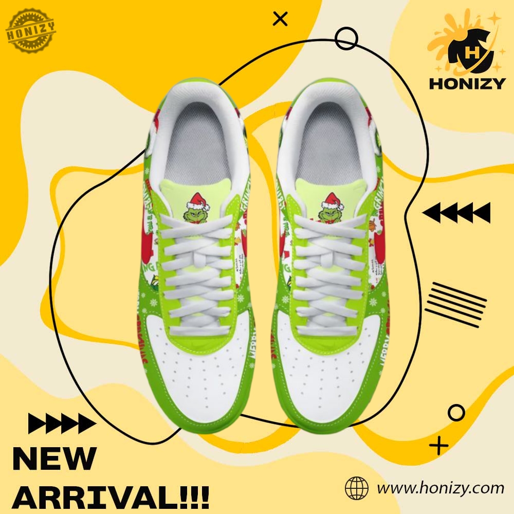 Grinch Merry Grinchmas Custom Unisex Air Force 1 Shoes 4 Grinch Merry Grinchmas Custom unisex Air Force 1 shoes