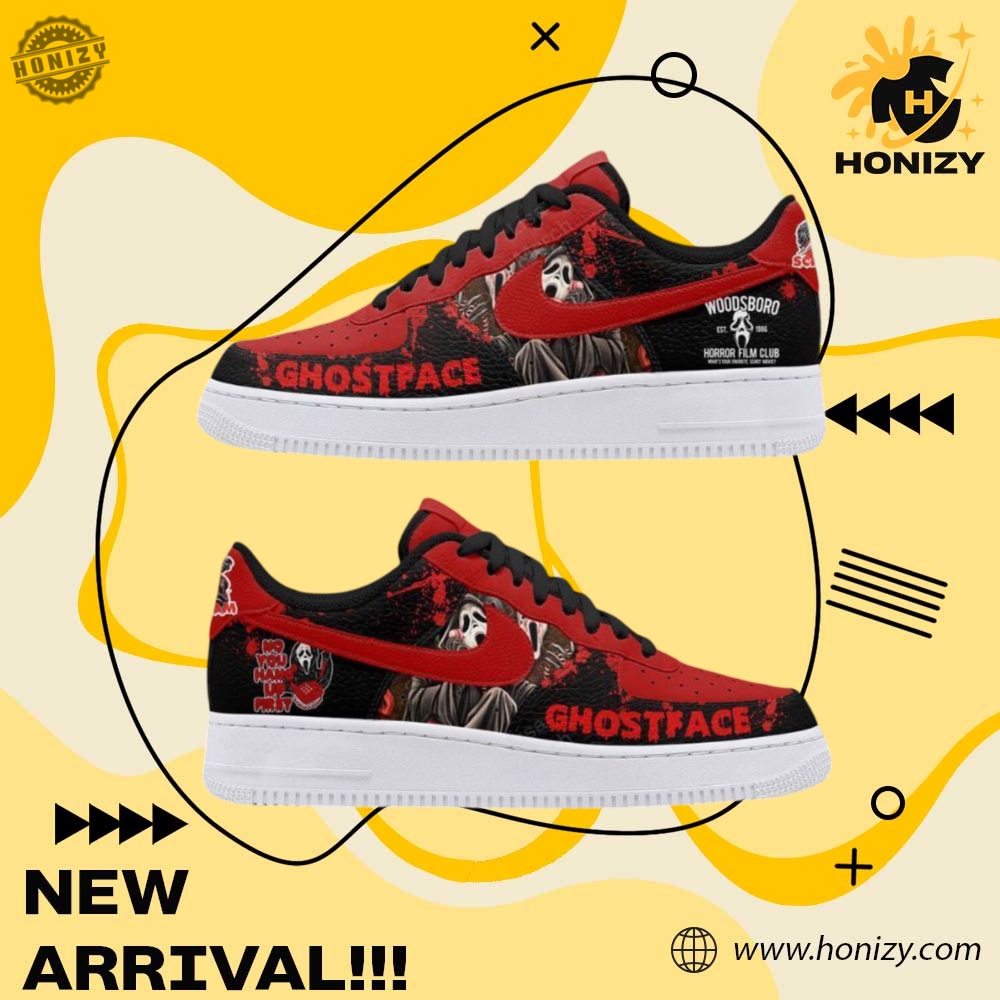 Graphic Trendy Custom Shoes 13 Ghostface Halloween Unisex Nike Air Force 1 Shoes