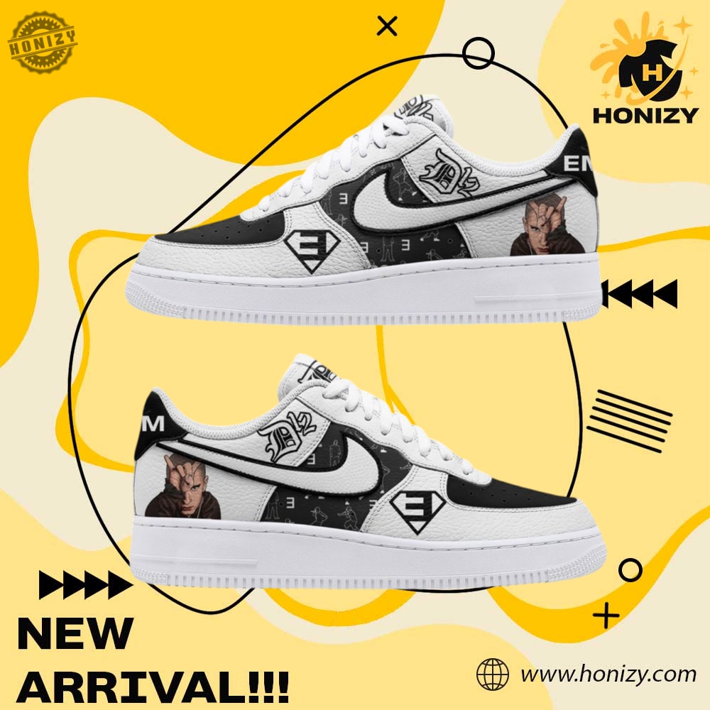 Graphic Trendy Custom Shoes 15 Eminem Slim Shady Rapper Unisex Nike Air Force 1 Shoes