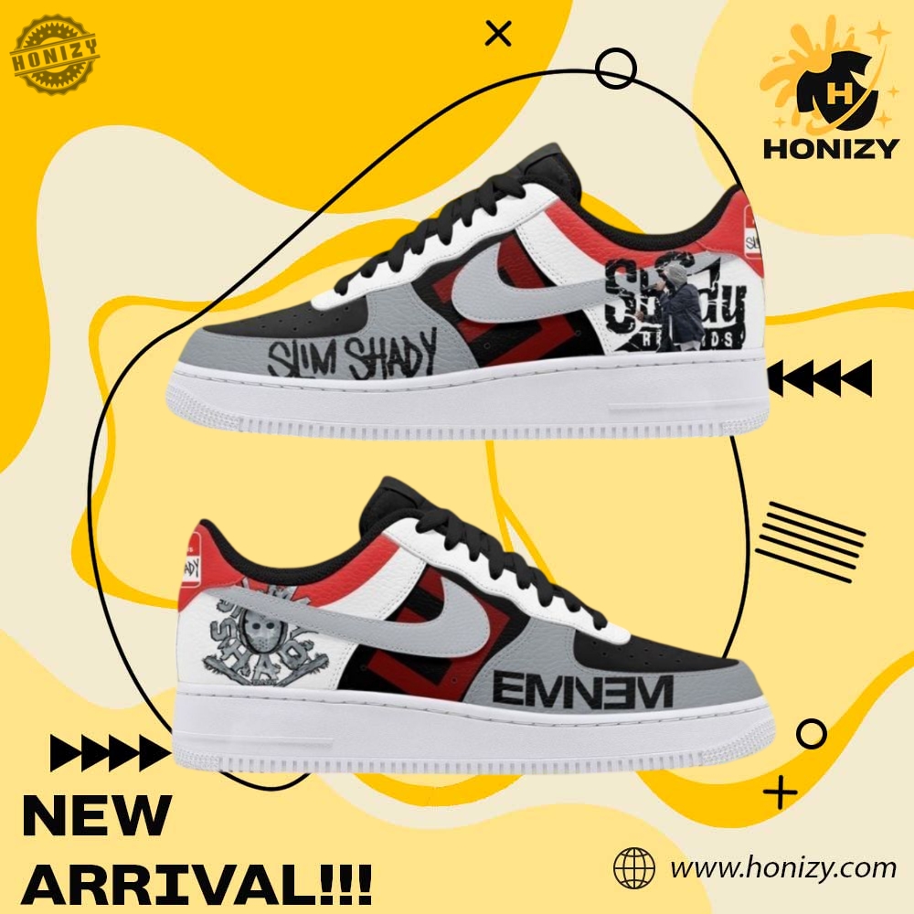 Graphic Trendy Custom Shoes 16 Eminem Rapper Slim Shady Unisex Nike Air Force 1 Shoes