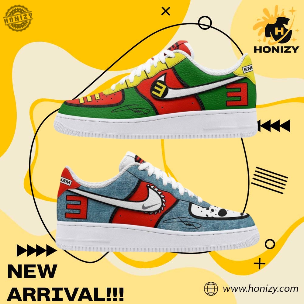 Graphic Trendy Custom Shoes 17 Eminem Rapper Slim Shady Jason Voorhees Unisex Nike Air Force 1 Shoes