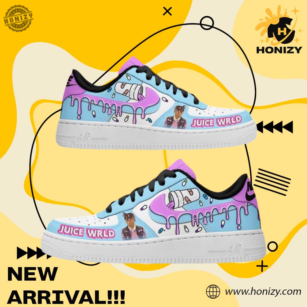 Graphic Trendy Custom Shoes 23 Juice Wrld Rapper Unisex Nike Air Force 1 Shoes