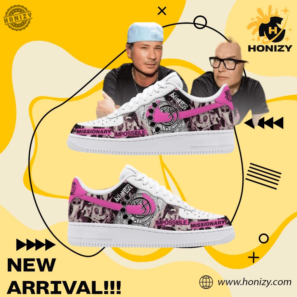 Graphic Trendy Custom Shoes 24 Blink182 Newest Unisex Nike Air Force 1 Shoes