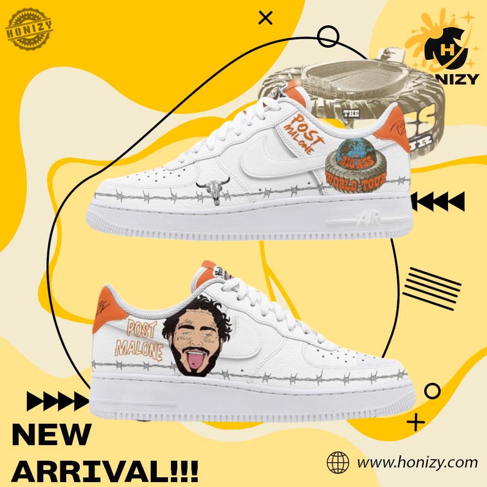 Graphic Trendy Custom Shoes 30 Post Malone Singer Music Unisex Nike Air Force 1 Shoes