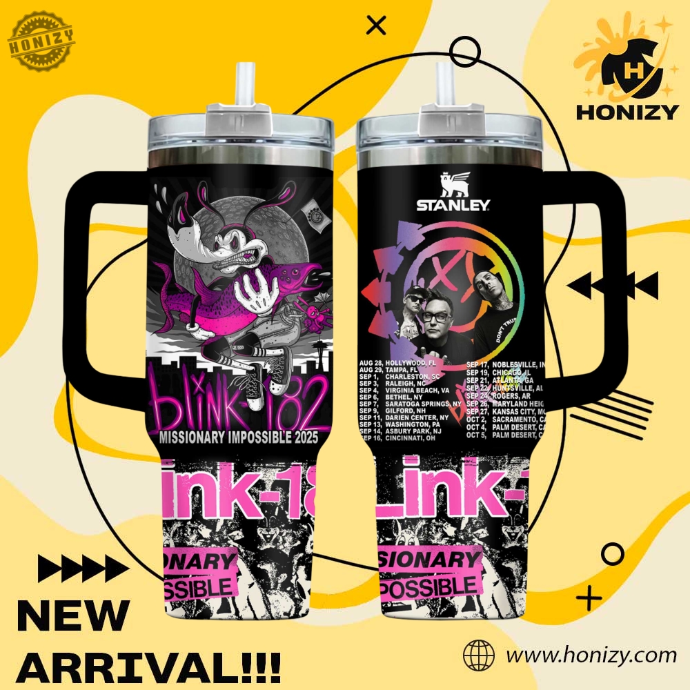Trendy Music, Sport Custom 3D Stanley Tumbler 11 Music Blink182 Stanley Trendy Tumbler