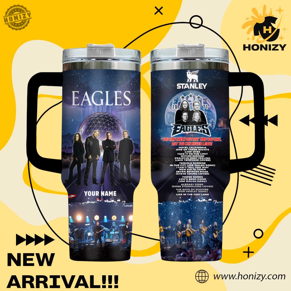 Trendy Music, Sport Custom 3D Stanley Tumbler 13 Eagles Band Music Custom Name Stanley Trendy Tumbler