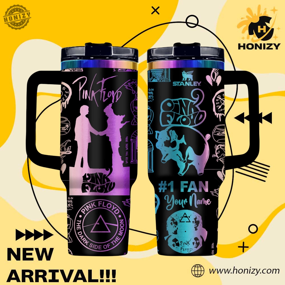 Trendy Music, Sport Custom 3D Stanley Tumbler 18 Pink Floyd Music Custom Name Stanley Trendy Tumbler