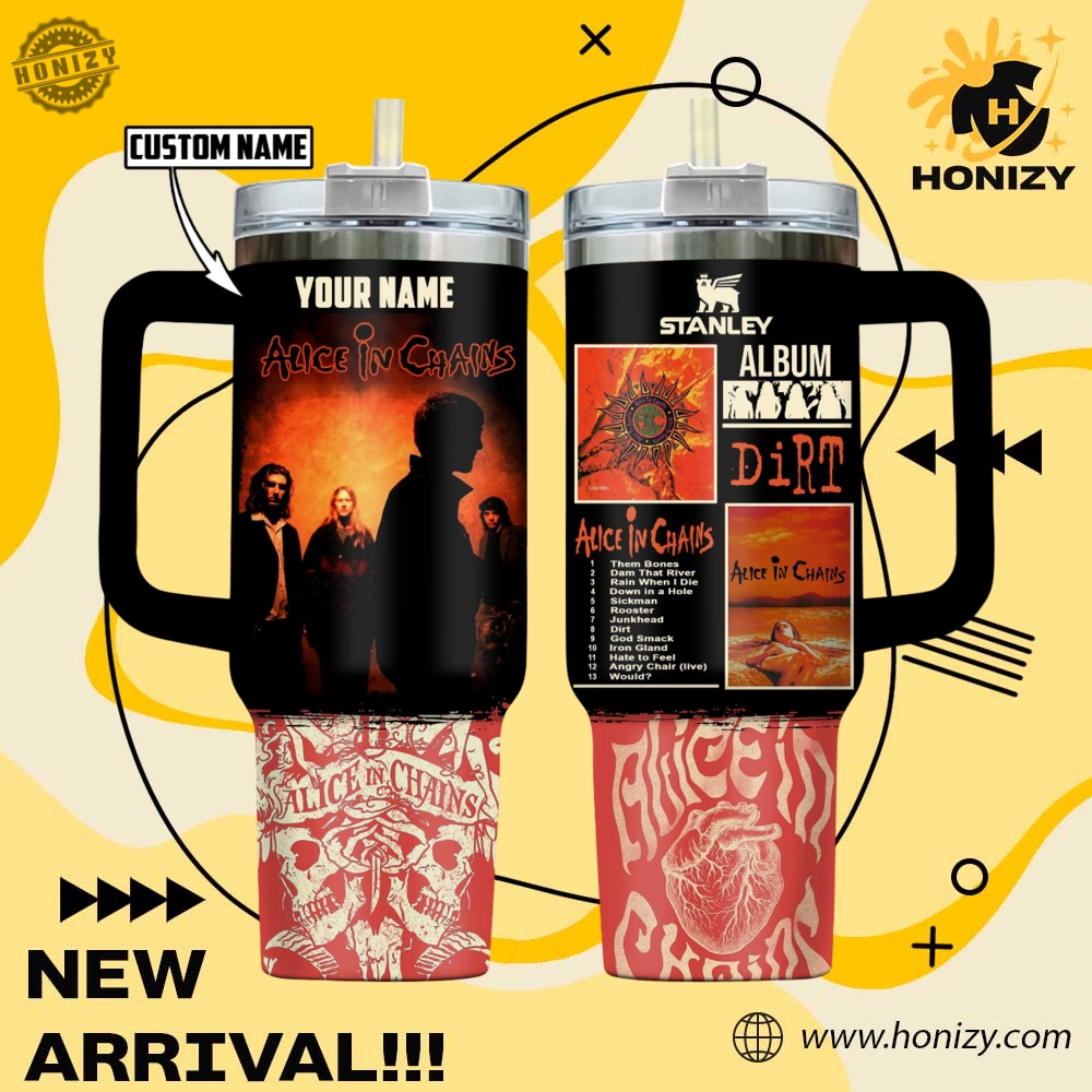 Trendy Music, Sport Custom 3D Stanley Tumbler 24 Alice In Chains Music Custom Name Stanley Trendy Tumbler