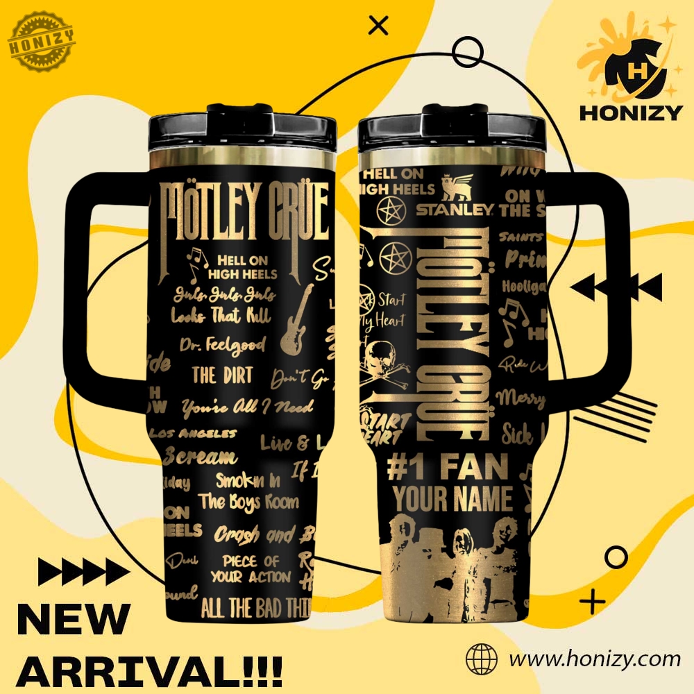 Trendy Music, Sport Custom 3D Stanley Tumbler 28 Mötley Crüe Music Custom Name Stanley Trendy Tumbler